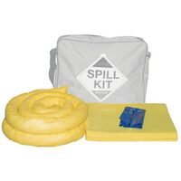 Refill kit for chemical spill kit with shoulder bag