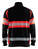 High Vis Sweatshirt 3553 half-zip schwarz/High Vis rot - Rückseite