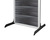 Panneaux rainurés mobile FlexiSlot "Construct-Slim | aspect pierre anodisé argent / noir noir sim. RAL 9005