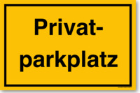 Privatparkplatz, Parkplatzschild, 45 x 30 cm, aus Alu-Verbund, mit UV-Schutz