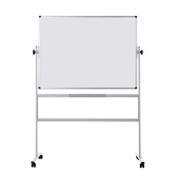 Bi-Office Mobiles drehbares Whiteboard, lackierte Stahloberfläche 200 x 100 cm Vorderansicht