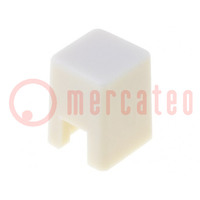 Button; push-in; 5.5mm; -25÷70°C; square; ivory; 4x4mm