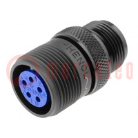 Connector: circular; plug; for cable; PIN: 5; female; soldering; 97