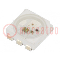 Programmable LED; SMD; 5050,PLCC6; RGB; 5x5x1.65mm; 3.7÷5.3V