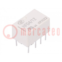 Relay: electromagnetic; DPDT; Ucoil: 12VDC; 2A; 0.5A/125VAC; PCB
