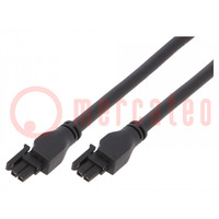 Cable; Micro-Fit 3.0; female; PIN: 2; Len: 2m; 5.5A; Insulation: PVC