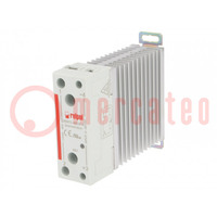 Relay: solid state; Ucntrl: 4÷32VDC; 20A; 24÷530VAC; RSR72; 1-phase