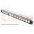 Mounting adapter; patch panel; RACK; screw; Thread: UNC 4-40; 19"