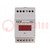 Ammeter; digital,mounting; 0÷20A; for DIN rail mounting; LED