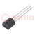 Transistor: NPN; bipolaire; 350V; 0,5A; 0,625W; TO92
