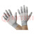 Beschermende handschoenen; ESD; S; wit-grijs