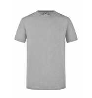 James & Nicholson Figurbetontes Rundhals-T-Shirt Herren Slim Fit JN911 Gr. S grey-heather