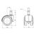 5x Design-Rollen ROLO LUX 11mm / 50mm Büro-Stuhl-Rollen für Hartböden Chrom (5er Pack) hjh OFFICE