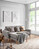 3-zitsbank Narnia chaise longue lichtgrijs 192 cm