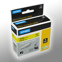 Dymo Schrumpfschlauch 18056 schwarz auf gelb 12mm x 1,5m