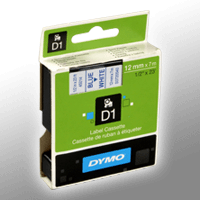 Dymo Originalband 45014 blau auf weiß 12mm x 7m