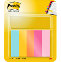 Post-It 7100259442 zelfklevend notitiepapier Rechthoek Blauw, Oranje, Roze, Geel 50 vel Zelfplakkend