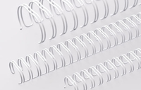 Renz Ring Wire Elemente A4, 9,5 mm Ø, 75 Blatt, Weiss, 100 Stk