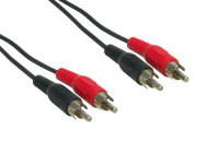 e+p B 33/10 Audio-Kabel 10 m 2 x RCA Schwarz