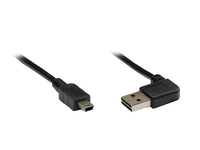 Alcasa USB 2.0 A/mini, 1m USB Kabel USB A Mini-USB A Schwarz