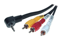 Alcasa 1.5m, 3.5mm - 3x RCA Audio-Kabel 1,5 m 3 x RCA Schwarz, Rot, Weiß, Gelb