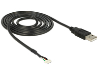 DeLOCK 1.5m, USB2.0-A/5p USB Kabel 1,5 m USB A Schwarz