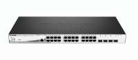D-Link DGS-1210-28MP/E łącza sieciowe Zarządzany L2 Gigabit Ethernet (10/100/1000) Obsługa PoE 1U Czarny, Szary