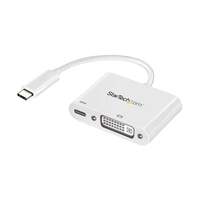 StarTech.com Adattatore USB C a DVI 1080p - Power Delivery - Convertitore Video USB Type-C a DVI-D Single Link con Ricarica - PD 60W Pass-Trough -Compatibile Thunderbolt 3 - Bianco