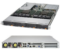Supermicro SYS-6019U-TN4R4T Server-Barebone Intel® C621 LGA 3647 (Socket P) Rack (1U) Schwarz