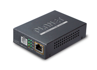 PLANET 1-P 10/100/1000T 802.3at PoE+ network media converter 1000 Mbit/s Black