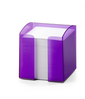 Durable TREND dispensador de papel para notas Plaza Púrpura, Transparente