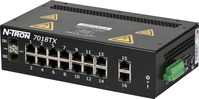 Red Lion 7018TX łącza sieciowe Zarządzany Fast Ethernet (10/100) Czarny