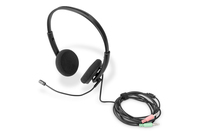 Digitus Headset de oficina On Ear con reducción de ruidos, 3,5 mm estéreo