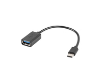 Lanberg AD-OTG-UC-01 cable USB 0,15 m USB 2.0 USB A USB C Negro