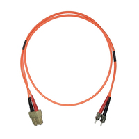 Videk 62.5/125 OM1 ST to SC Duplex Fibre Optic Patch Cable Orange 5Mtr