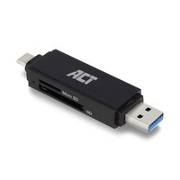 ACT AC6375 lector de tarjeta USB 3.2 Gen 1 (3.1 Gen 1) Negro