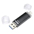 Hama Laeta Twin USB-Stick 16 GB 3.2 Gen 1 (3.1 Gen 1) Schwarz