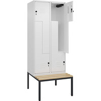 Vestiaire à portes en Z Classic PLUS avec banc