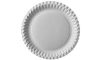 STARPAK Assiette en carton, rond, diamètre: 230 mm, blanc (6417091)