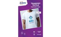 AVERY Papier transfert Textile, A4, blanc (72111826)