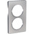 Odace Touch, plaque Alu 2 postes verticaux entraxe 57mm (S530814)
