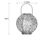 LED Solarlaterne Kugel mit Dekorstanzungen in Silber Antik, Ø20cm