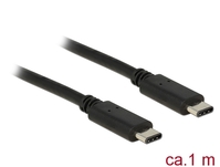 Delock Kabel USB Type-C™ 2.0 Stecker > USB Type-C™ 2.0 Stecker 1,0 m schwarz