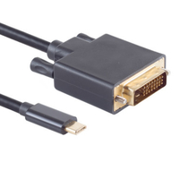 USB-C naar DVI-D Kabel - 24+1 - Dual Link - 4K 30Hz - 3 meter - Zwart