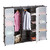 Relaxdays Kleiderschrank Stecksystem mit 2 Kleiderstangen, Garderobe mit 14 Fächer, Kunststoff Regalsystem, schwarz