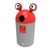 SpaceBuddy Alien Recycling Bin - 84 Litre - Plastic Bottles - Red Lid - Smile Aperture - Plastic Liner