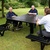 Steel Wheelchair Accessible Picnic Table - Textured Black