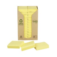 Foglietti Post-it® Notes Giallo 38x51 mm carta riciclata torre da 24 blocchetti da 100 ff - 653-1T