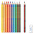 Buntstift-Set 61 SET7 mit 12 sortierten Farben, 1 Bleistift und Radierer