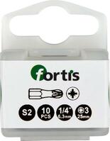 Artikeldetailsicht FORTIS FORTIS Bit 1/4" DIN3126 C6,3 PZ 3x25mm Torsion, 10 Stück